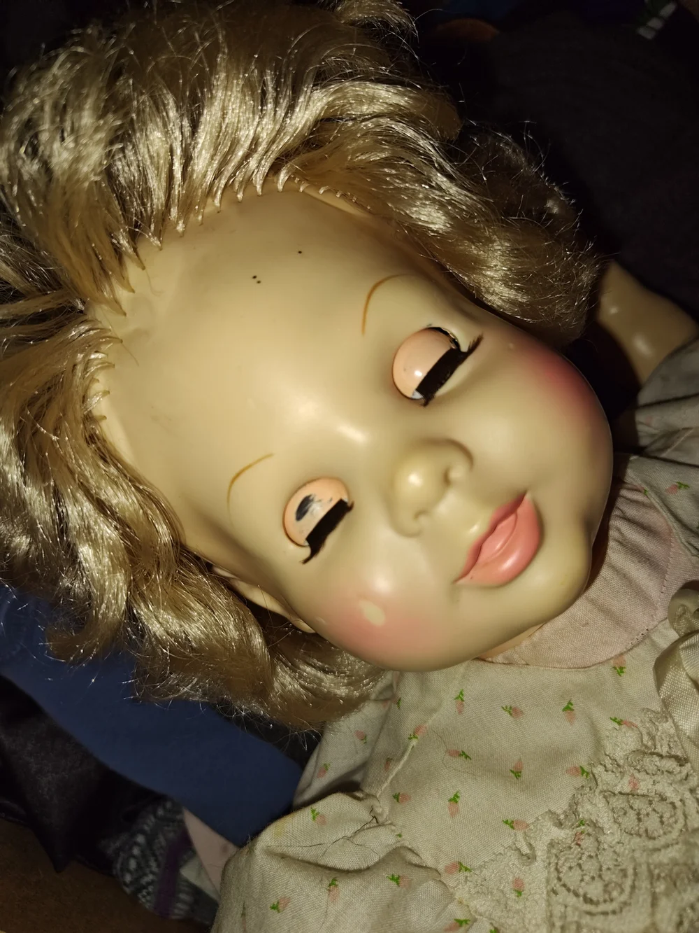 1977 Suzanne Gibson Baby Doll with Lace Dress